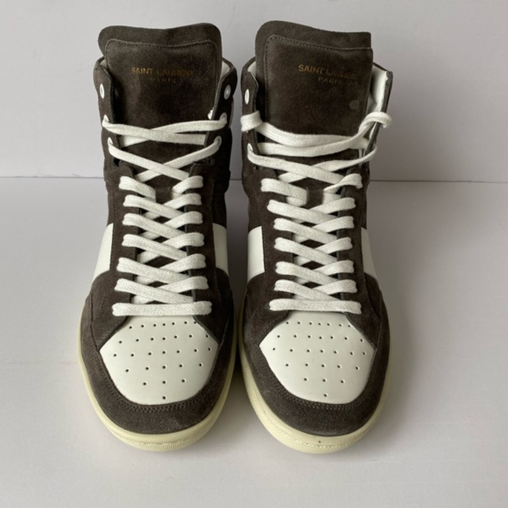 SAINT LAURENT MEN`S SL/10-H COURT CLASSIC HIGH TOP SNEAKERS - Picture 11 of 13